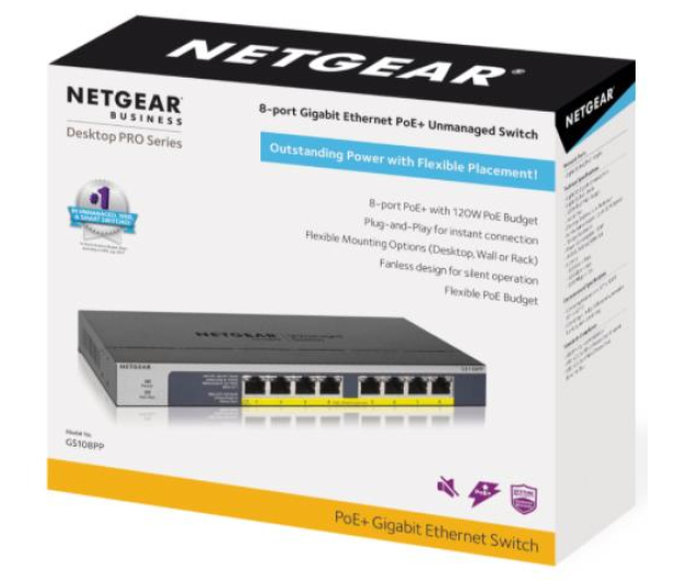 NETGEAR GS108PP 8xGE PoE/PoE+ GS108PP-100EUS - 728763 - zdjęcie 6